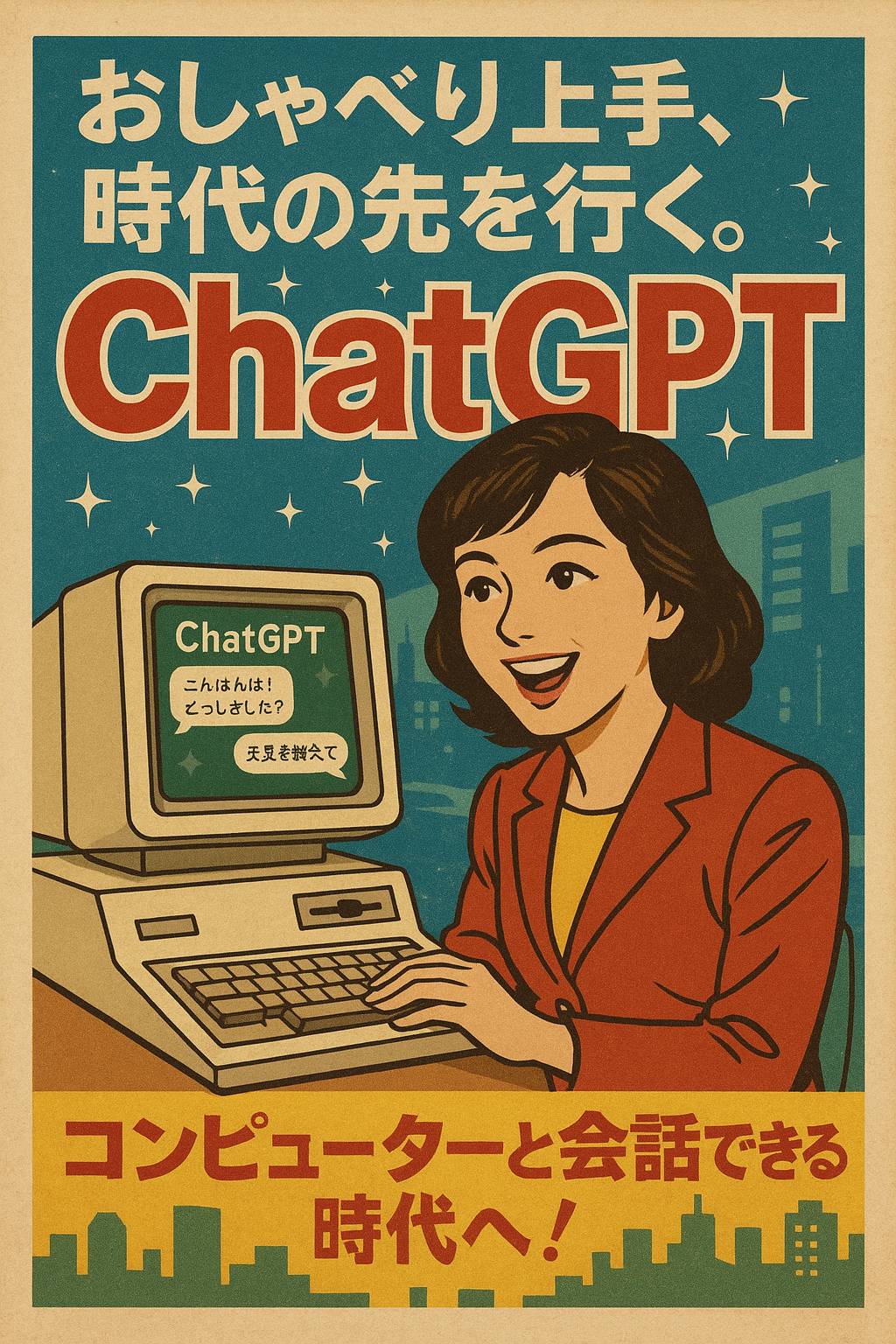 昭和広告ポスターデザインChatGPT