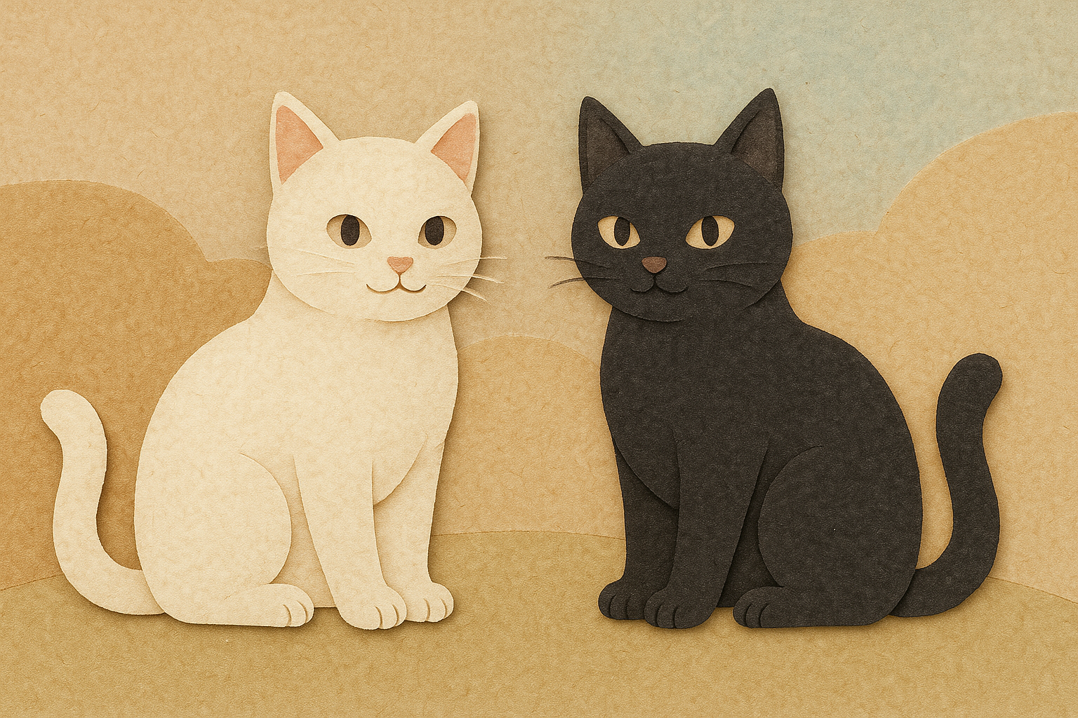 ペーパークラフトイラスト猫
