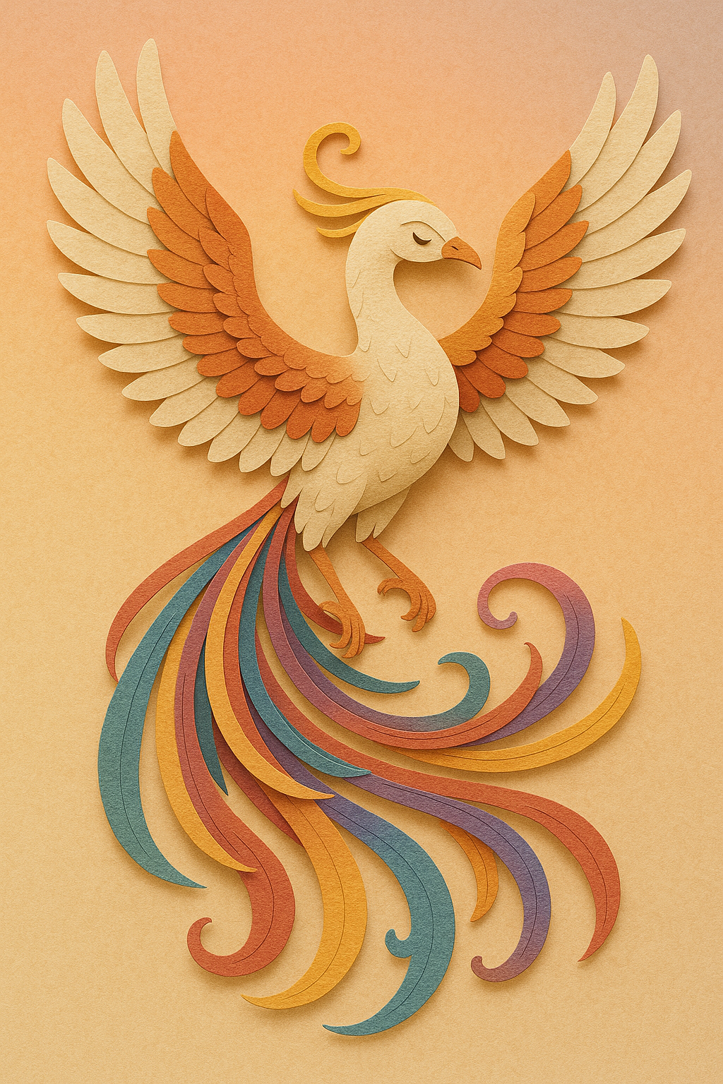 ペーパークラフトイラスト鳳凰