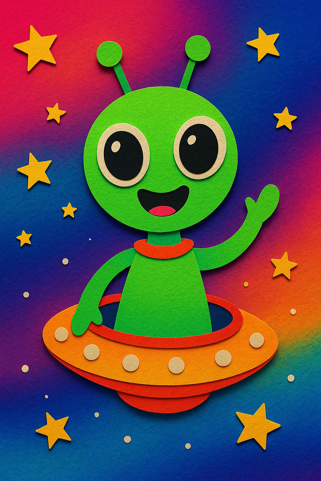 ペーパークラフトイラスト宇宙人