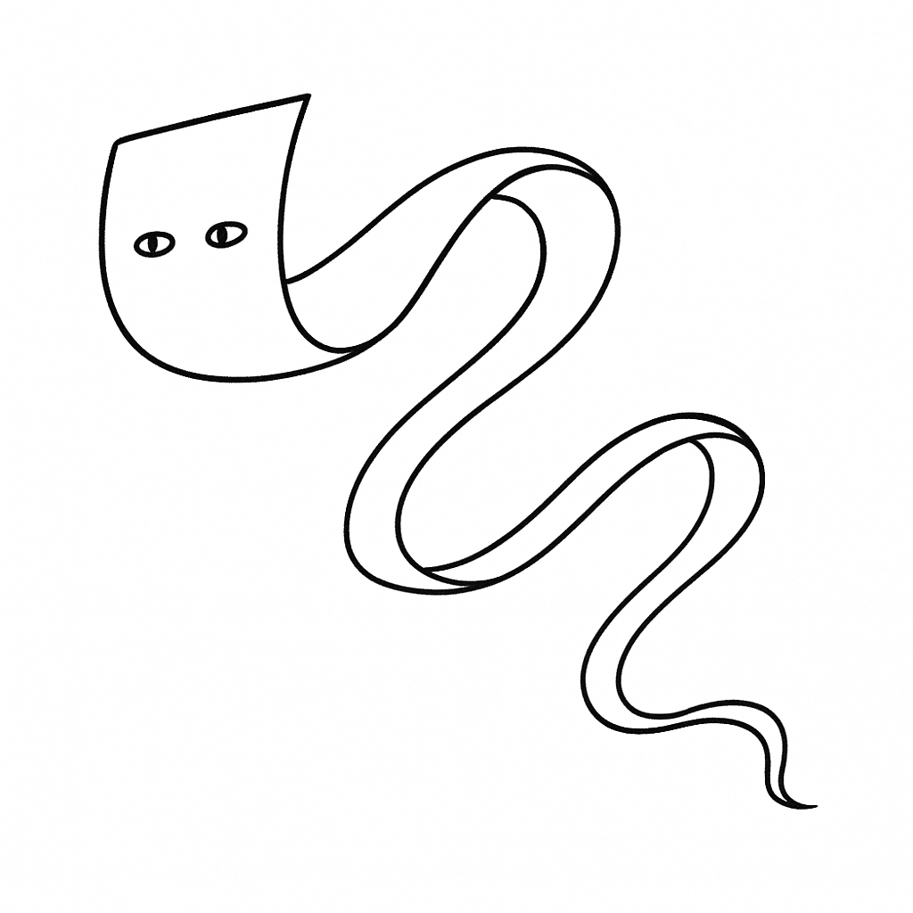 線画イラスト一反木綿