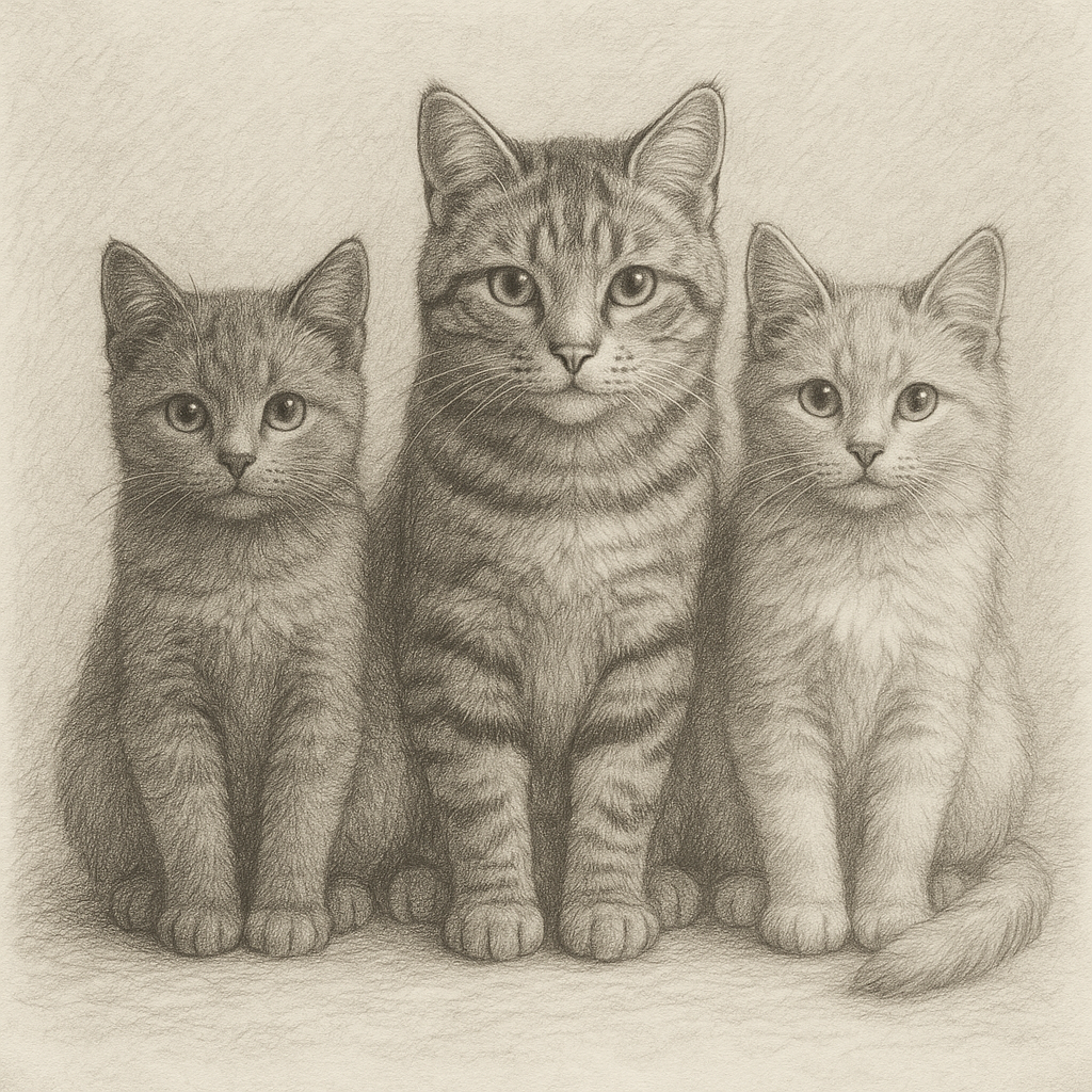 鉛筆画AI猫